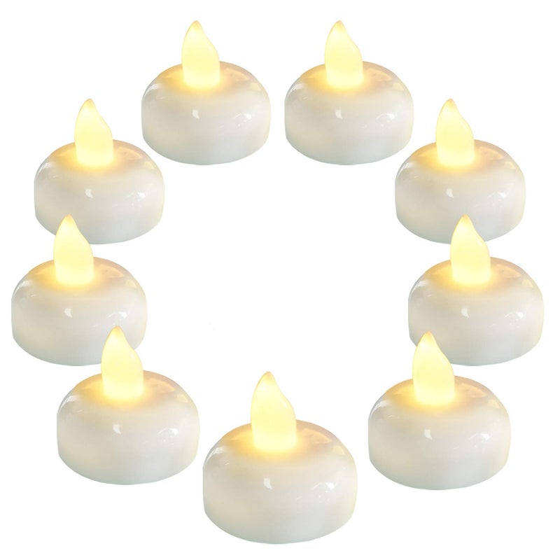 Homemory 36 Pack Flameless Floating Candles, Warm White Led Flickering Tealight Candles in Bulk, Decor for Wedding, Party, Centerpiece, Pool, Christmas - Image 1